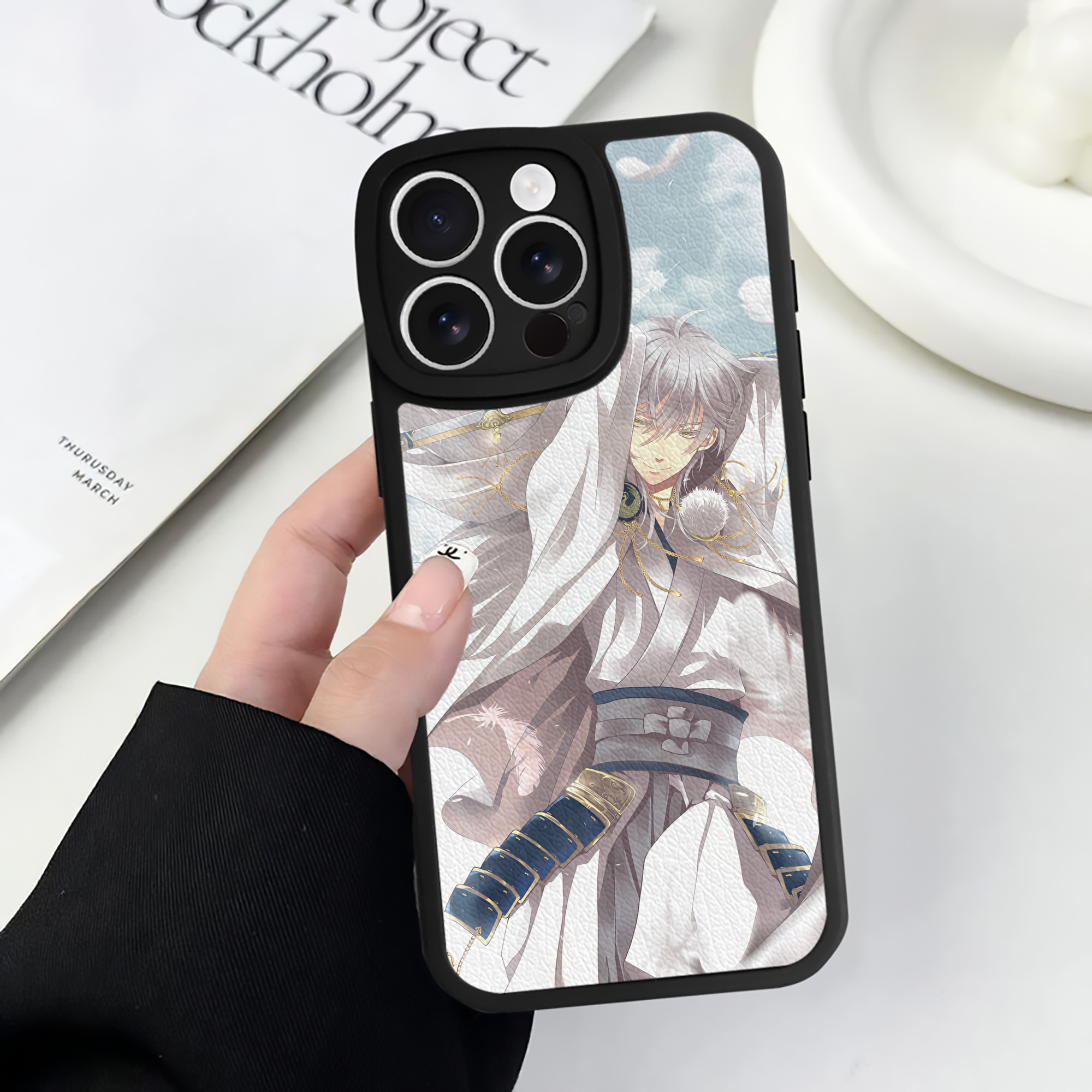 （画像用） 刀剣乱舞 Touken Ranbu 【iPhone 16シリーズ対応】シリコンスマホケース（レザー調） 材質：シリコン